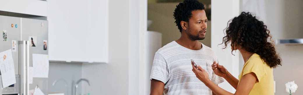 husband and wife arguing