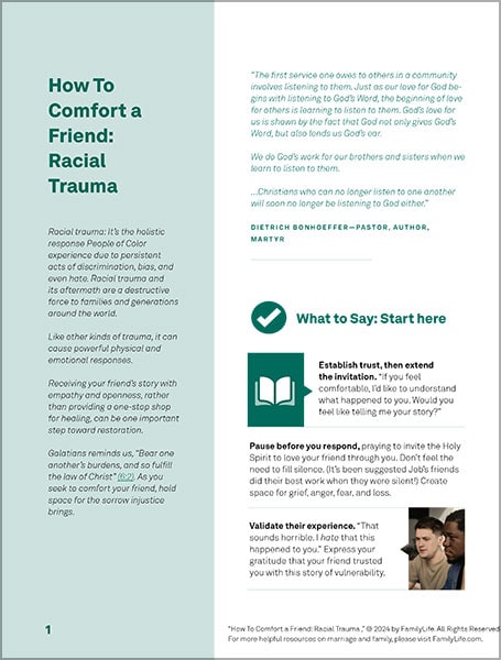 Racial Trauma: How to Comfort a Friend